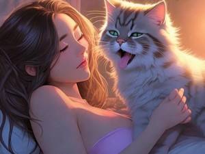 主人睡觉的时候,主人睡觉的时候猫咪一直舔脸